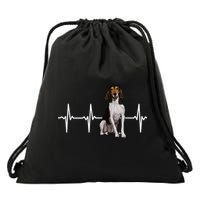 Treeing Walker Coonhound Heartbeat Dog Lover Gift Drawstring Bag