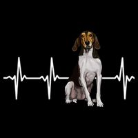 Treeing Walker Coonhound Heartbeat Dog Lover Gift Drawstring Bag