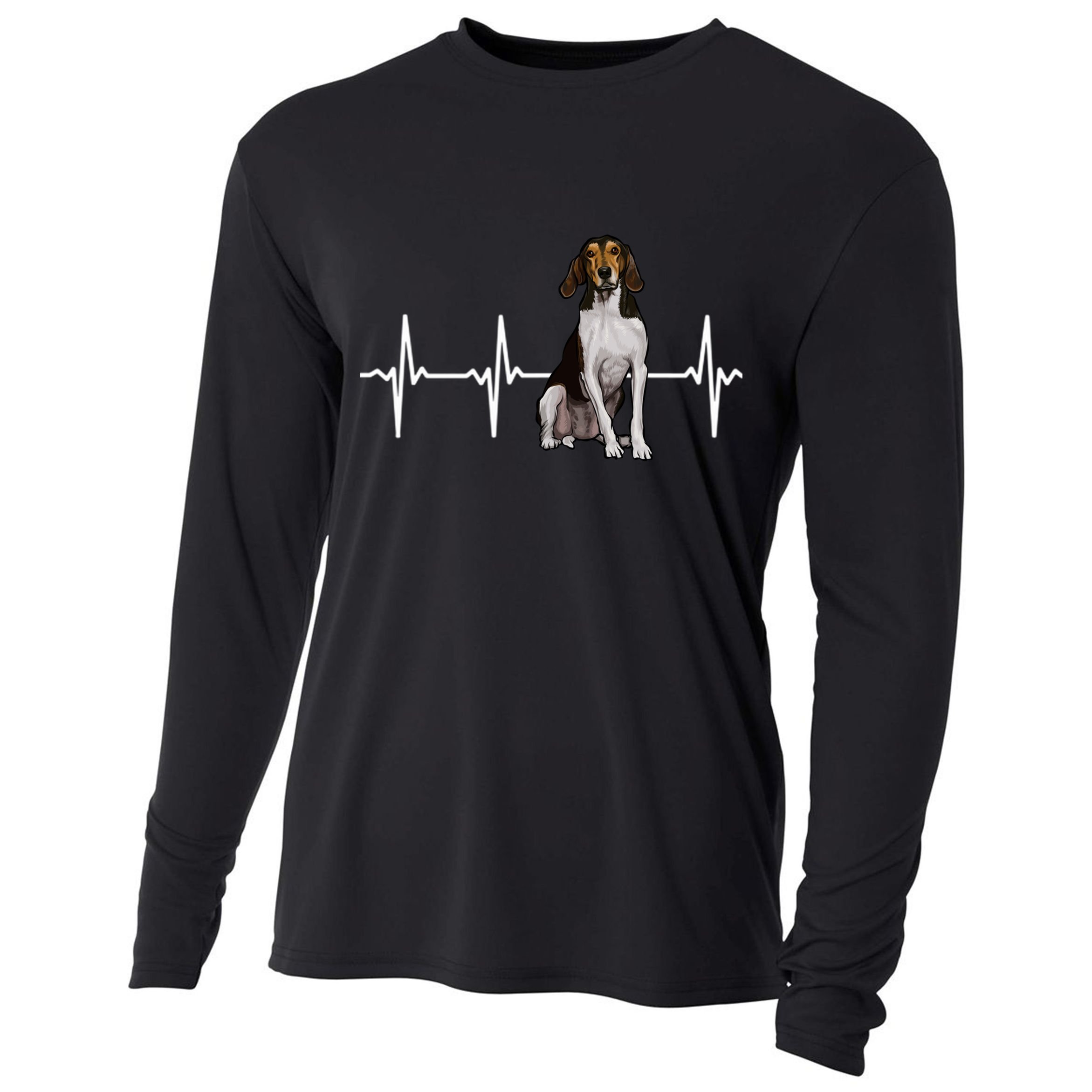 Treeing Walker Coonhound Heartbeat Dog Lover Gift Cooling Performance Long Sleeve Crew