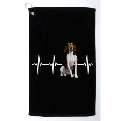 Treeing Walker Coonhound Heartbeat Dog Lover Gift Golf Towel