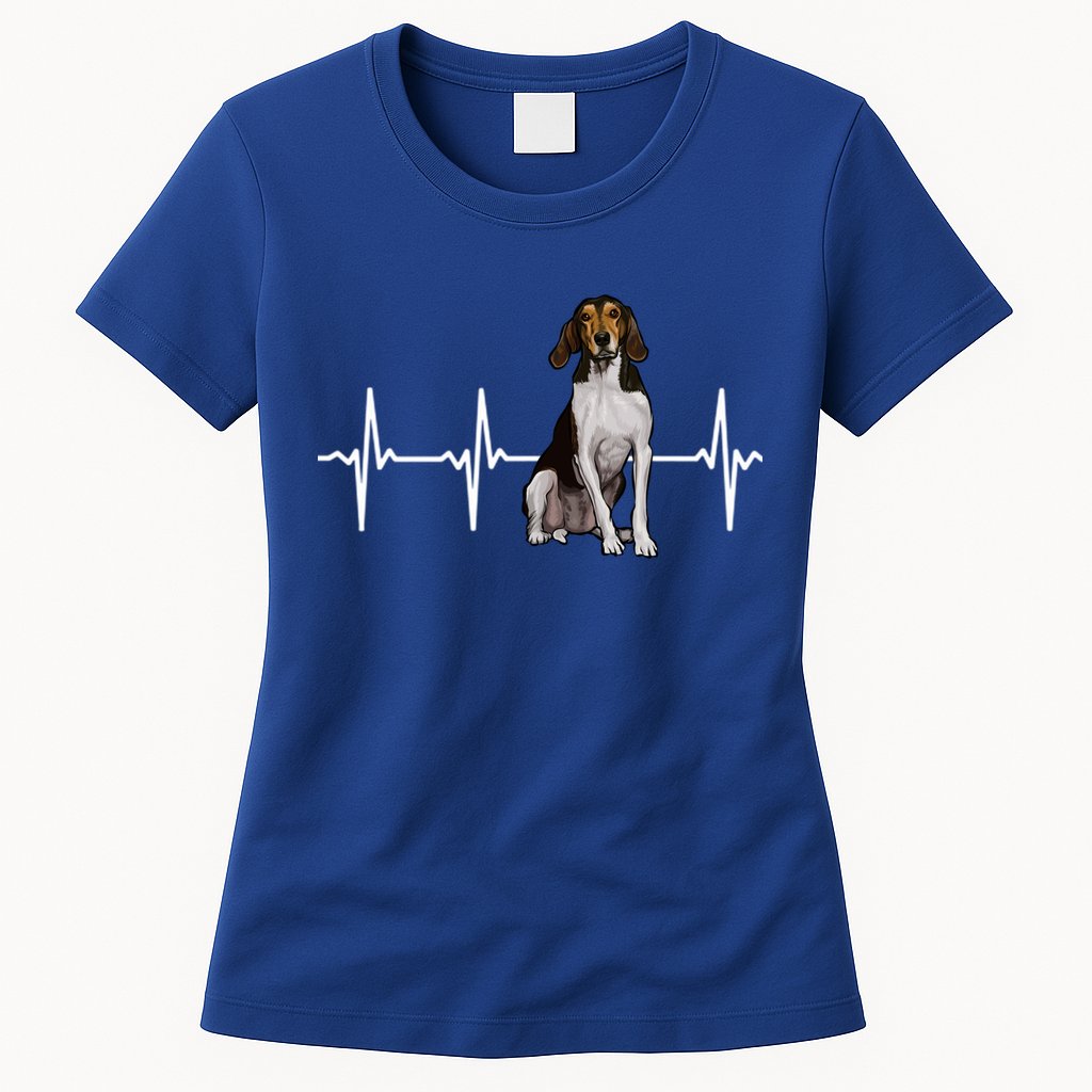 Treeing Walker Coonhound Heartbeat Dog Lover Gift Womens T-Shirt