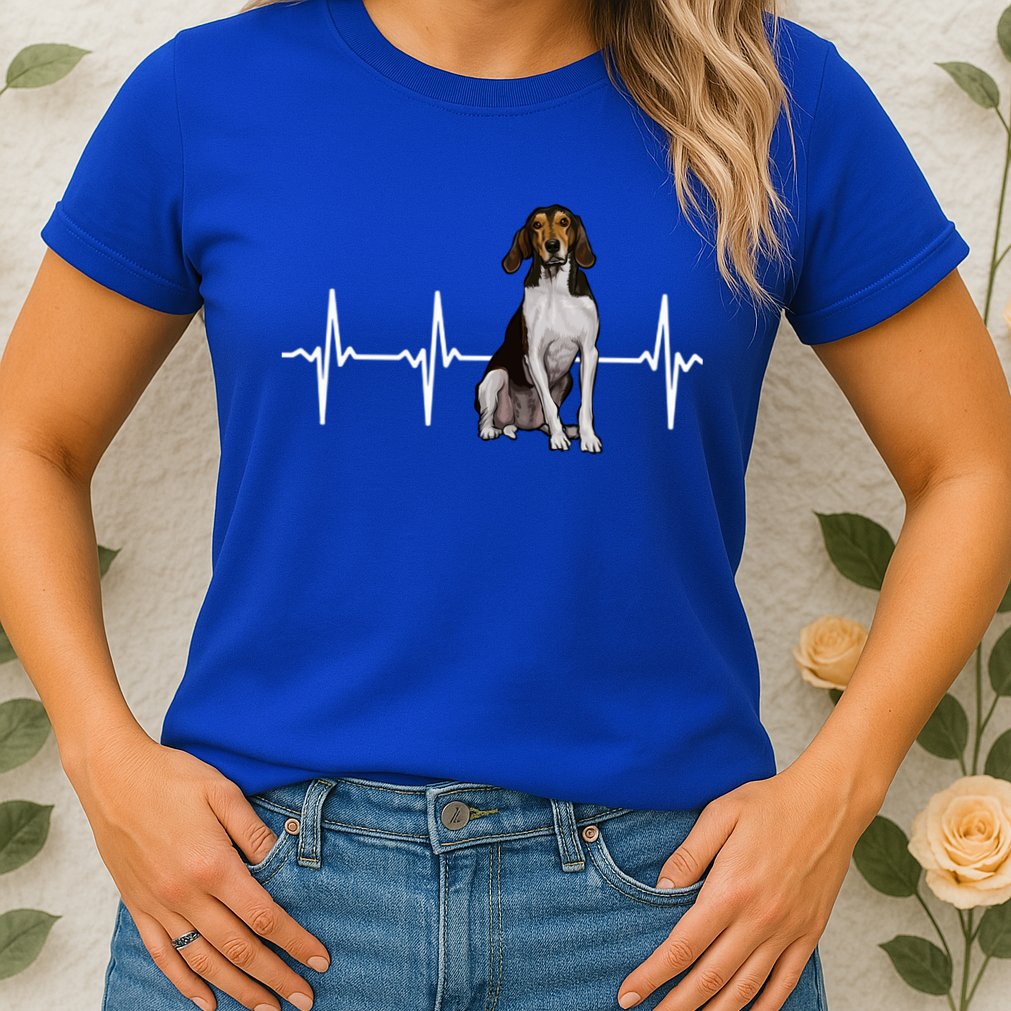 Treeing Walker Coonhound Heartbeat Dog Lover Gift Womens T-Shirt