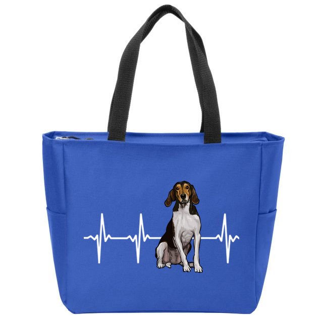 Treeing Walker Coonhound Heartbeat Dog Lover Gift Zip Tote Bag