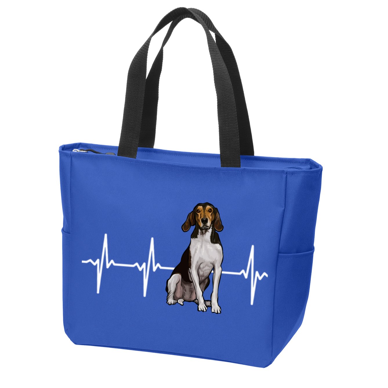 Treeing Walker Coonhound Heartbeat Dog Lover Gift Zip Tote Bag