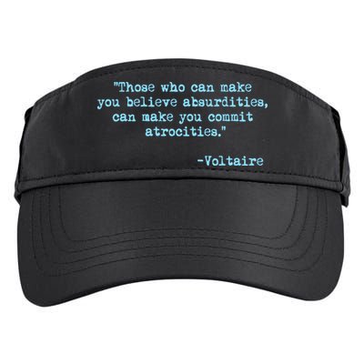 Those Who Can Make You Believe Absurdities... Voltaire Adult Drive Performance Visor