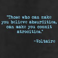 Those Who Can Make You Believe Absurdities... Voltaire Golf Towel