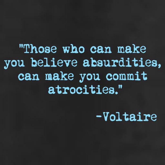 Those Who Can Make You Believe Absurdities... Voltaire Golf Towel