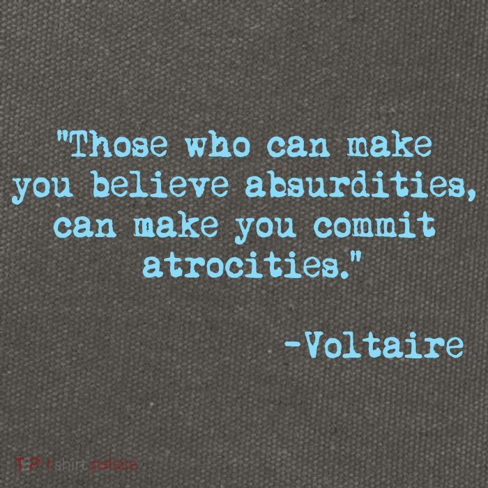 Those Who Can Make You Believe Absurdities... Voltaire Cotton Canvas Backpack