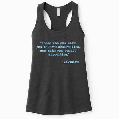 Those Who Can Make You Believe Absurdities... Voltaire Womens Tank Top