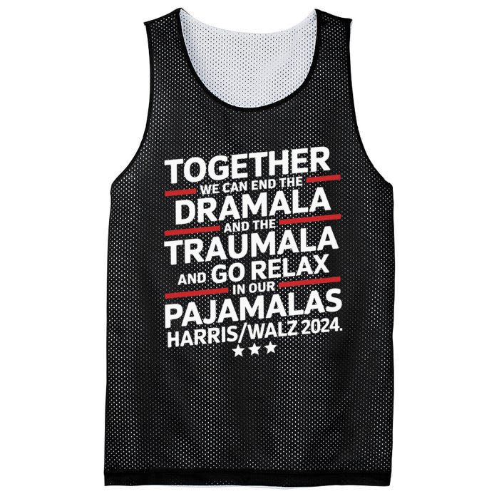 Together We Can End The Dramala And The Traumala Mesh Reversible Basketball Jersey Tank