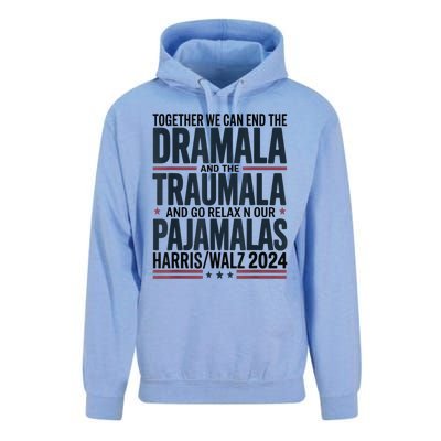 Together We. Can End The Dramala And The Traumala Unisex Surf Hoodie