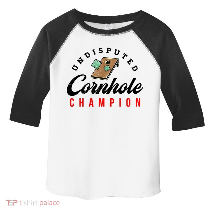 Tournament Win Cornhole Champion Corn Hole Champ Toddler Fine Jersey T-Shirt