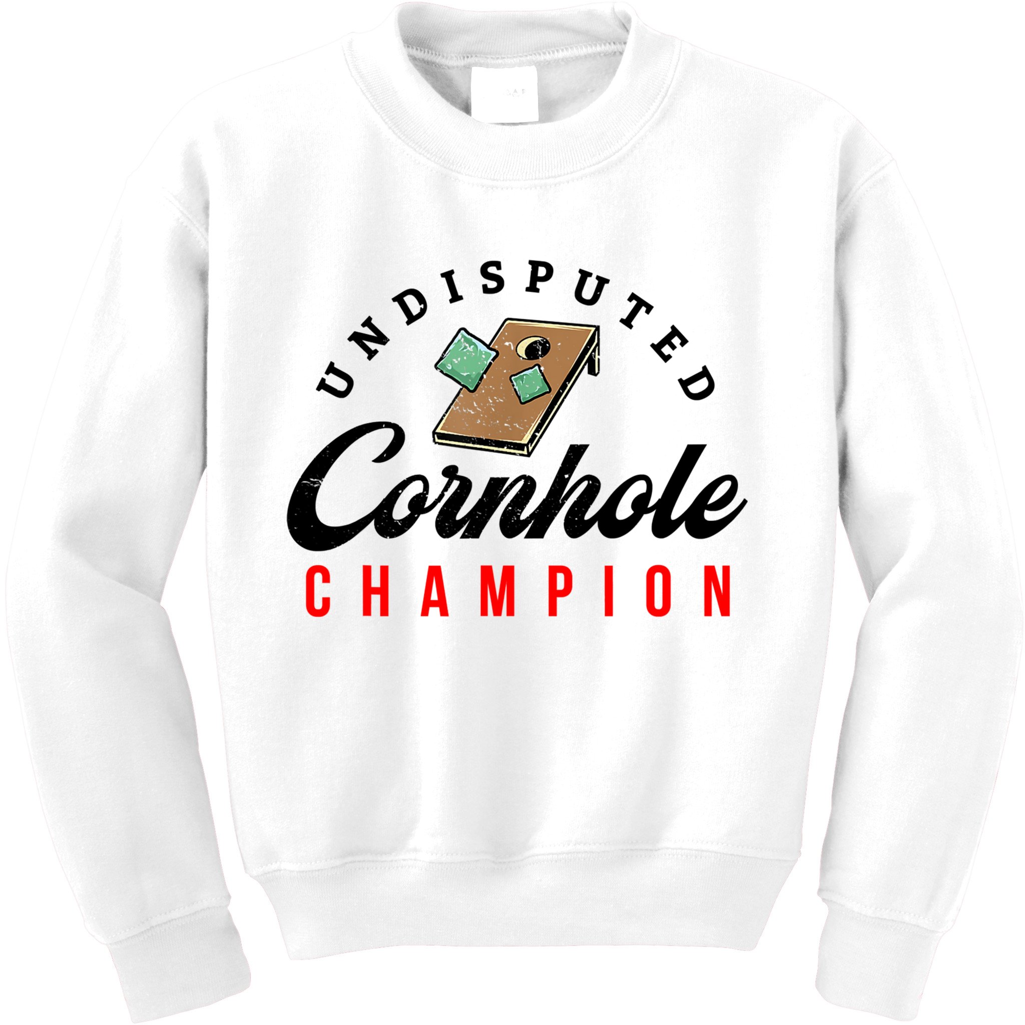 Tournament Win Cornhole Champion Corn Hole Champ Kids Sweatshirt