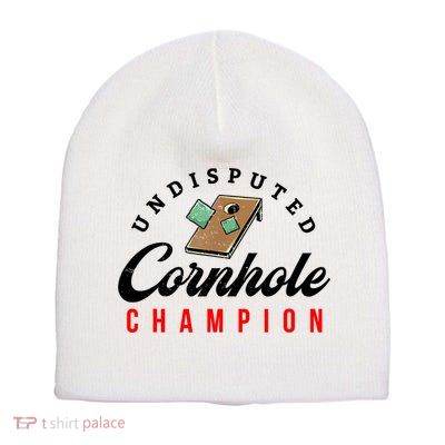 Tournament Win Cornhole Champion Corn Hole Champ Short Acrylic Beanie