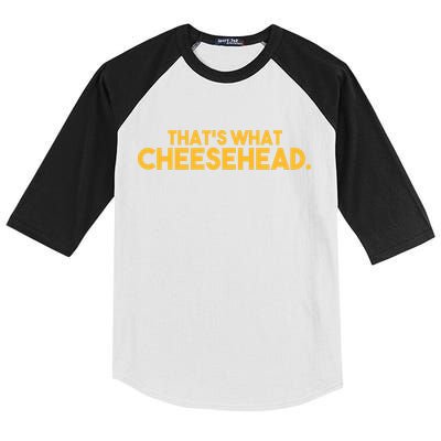 That's What Cheesehead Kids Colorblock Raglan Jersey
