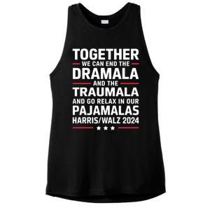 Together We Can End The Dramala And The Traumala Ladies PosiCharge Tri-Blend Wicking Tank