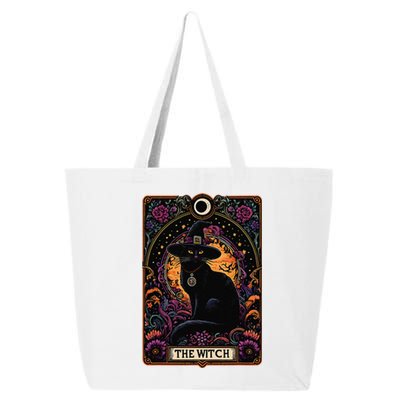 The Witch Cat Tarot Card Halloween Vintage Gothic 25L Jumbo Tote