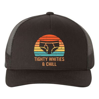 Tighty Whities & Chill Retro Sunset Yupoong Adult 5-Panel Trucker Hat