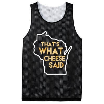 That's What Cheese Said Funny Wisconsin Mesh Reversible Basketball Jersey Tank