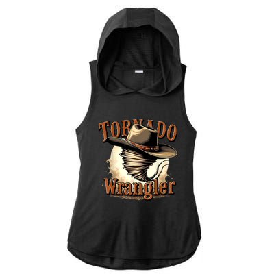 Tornado Wrangler Cowboy Wrangler Ladies PosiCharge Tri-Blend Wicking Draft Hoodie Tank