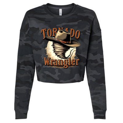 Tornado Wrangler Cowboy Wrangler Cropped Pullover Crew