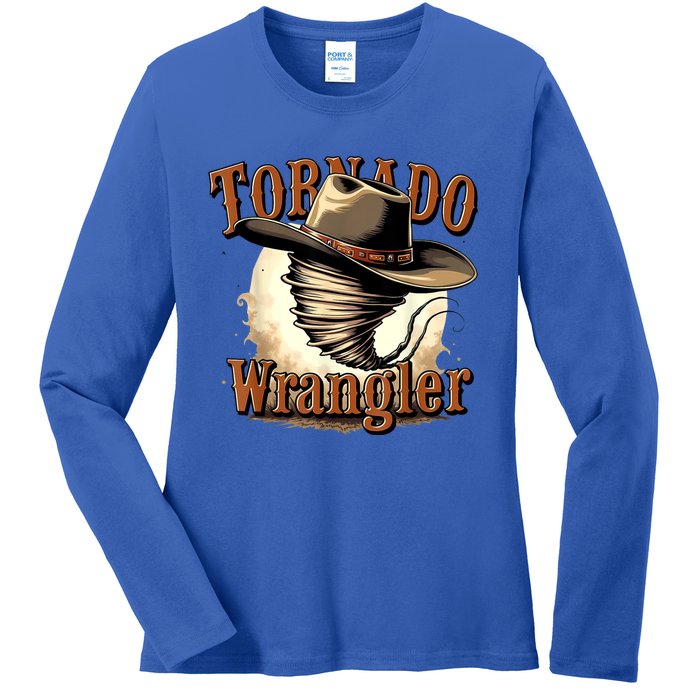 Tornado Wrangler Cowboy Wrangler Ladies Long Sleeve Shirt