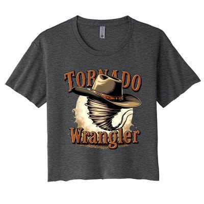 Tornado Wrangler Cowboy Wrangler Women's Crop Top Tee