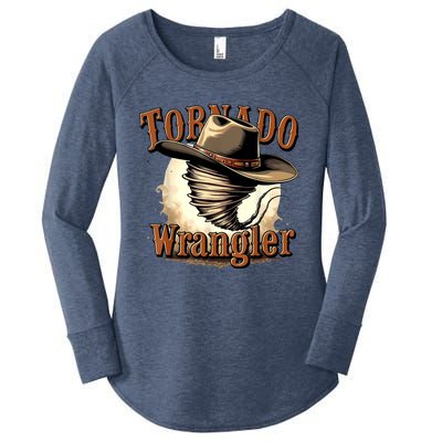 Tornado Wrangler Cowboy Wrangler Women's Perfect Tri Tunic Long Sleeve Shirt