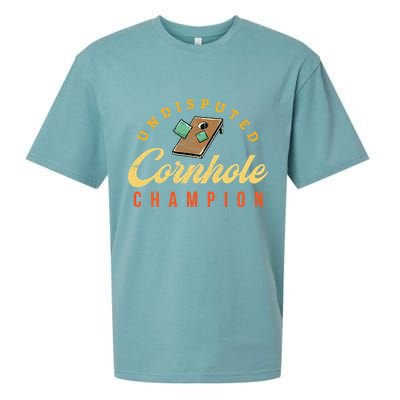 Tournament Win Cornhole Champion Corn Hole Champ Toss Game Sueded Cloud Jersey T-Shirt