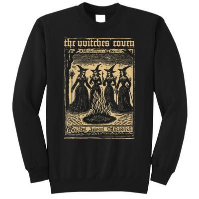 The Witches Coven Vintage Witchcraft 1720 Woodcut Imagery Tall Sweatshirt