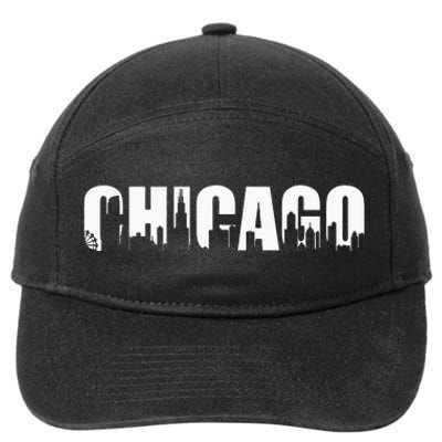 The Windy City Chicago Illinois Home City 7-Panel Snapback Hat