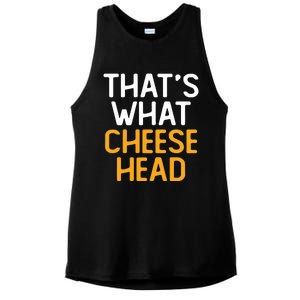 Thats What Cheese Head Green Bay Packer Ladies PosiCharge Tri-Blend Wicking Tank