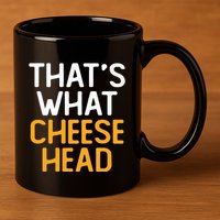 Thats What Cheese Head Green Bay Packer 11oz C Handle Ceramic Mug
