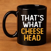Thats What Cheese Head Green Bay Packer 11oz C Handle Ceramic Mug