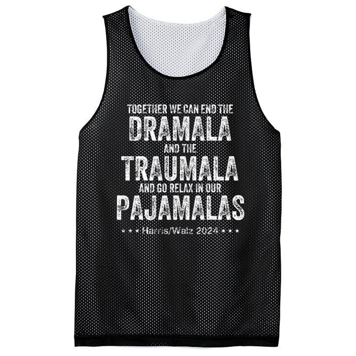 Together We Can End The Dramala And The Traumala Mesh Reversible Basketball Jersey Tank