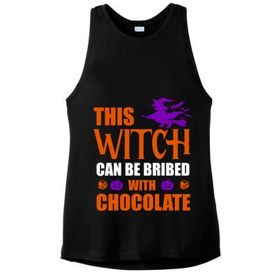 This Witch Can Be Bribed With Chocolate Ladies PosiCharge Tri-Blend Wicking Tank