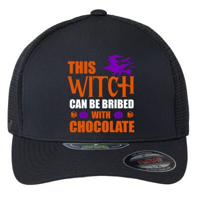 This Witch Can Be Bribed With Chocolate Flexfit Unipanel Trucker Cap