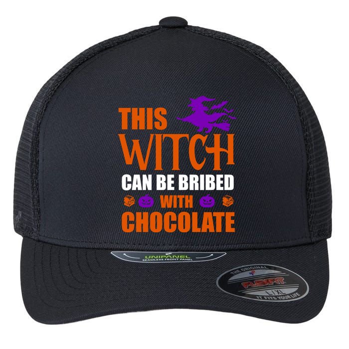 This Witch Can Be Bribed With Chocolate Flexfit Unipanel Trucker Cap