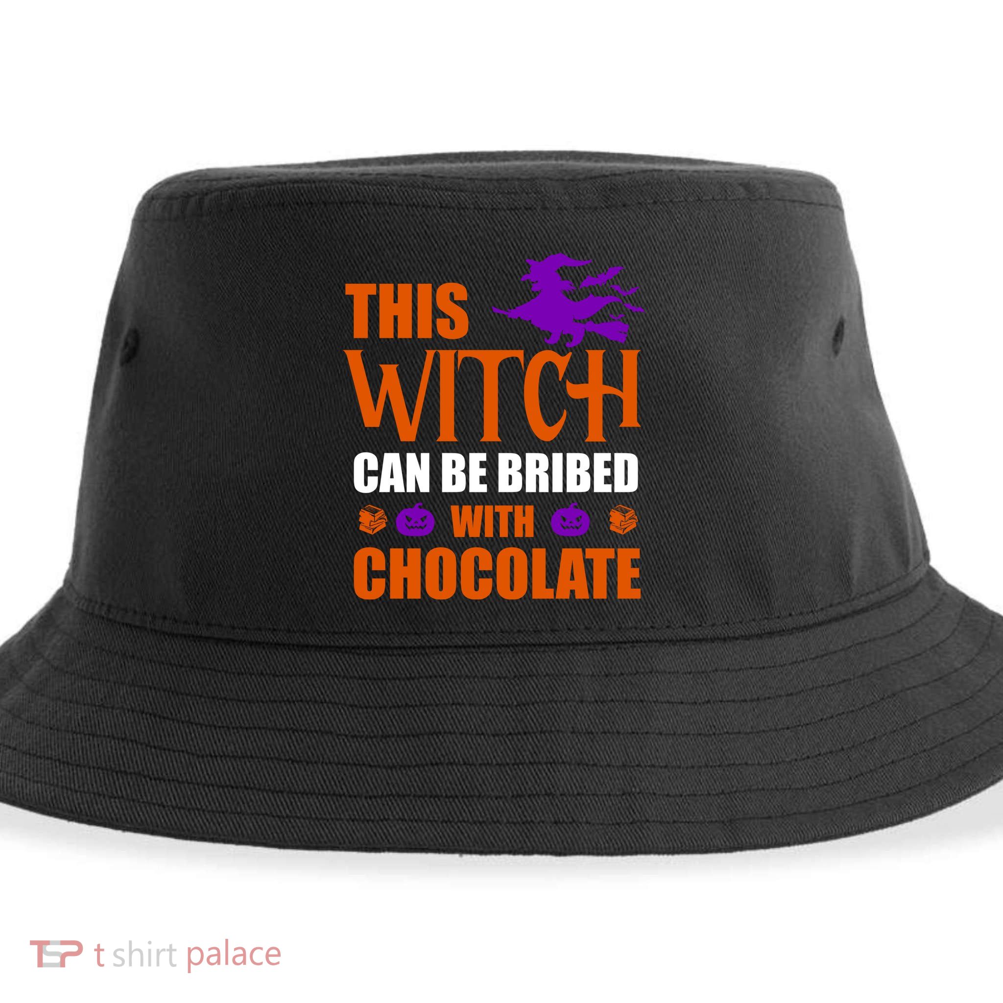 This Witch Can Be Bribed With Chocolate Sustainable Bucket Hat