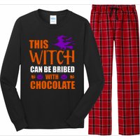 This Witch Can Be Bribed With Chocolate Long Sleeve Pajama Set