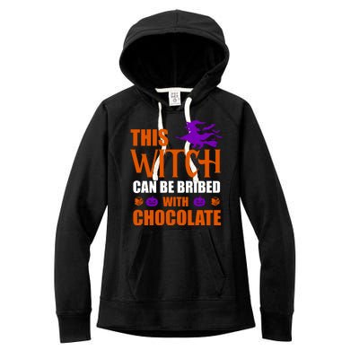 This Witch Can Be Bribed With Chocolate Women's Fleece Hoodie