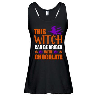 This Witch Can Be Bribed With Chocolate Ladies Essential Flowy Tank