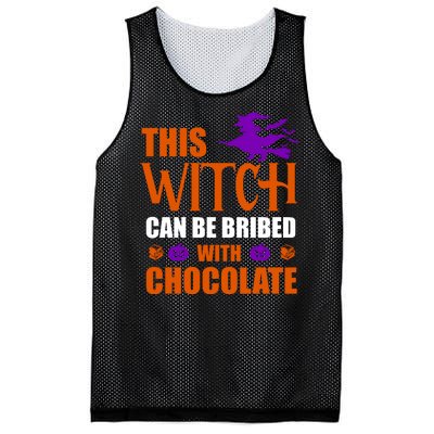 This Witch Can Be Bribed With Chocolate Mesh Reversible Basketball Jersey Tank