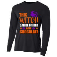 This Witch Can Be Bribed With Chocolate Cooling Performance Long Sleeve Crew
