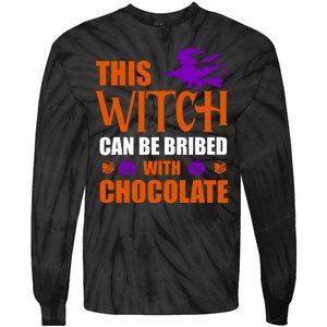 This Witch Can Be Bribed With Chocolate Tie-Dye Long Sleeve Shirt