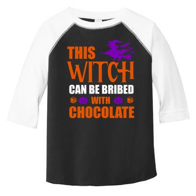 This Witch Can Be Bribed With Chocolate Toddler Fine Jersey T-Shirt