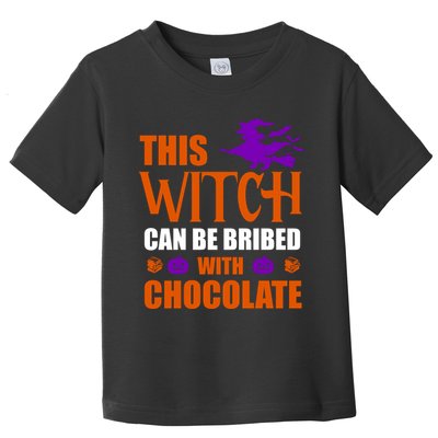 This Witch Can Be Bribed With Chocolate Toddler T-Shirt