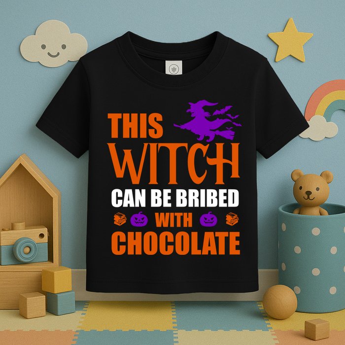 This Witch Can Be Bribed With Chocolate Toddler T-Shirt