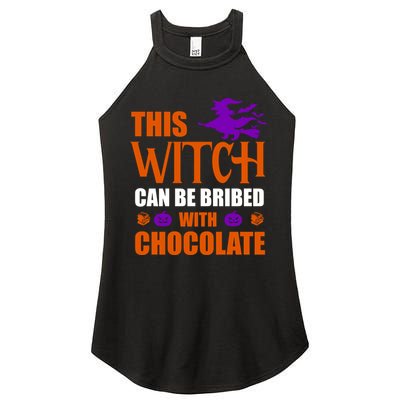 This Witch Can Be Bribed With Chocolate Women's Perfect Tri Rocker Tank