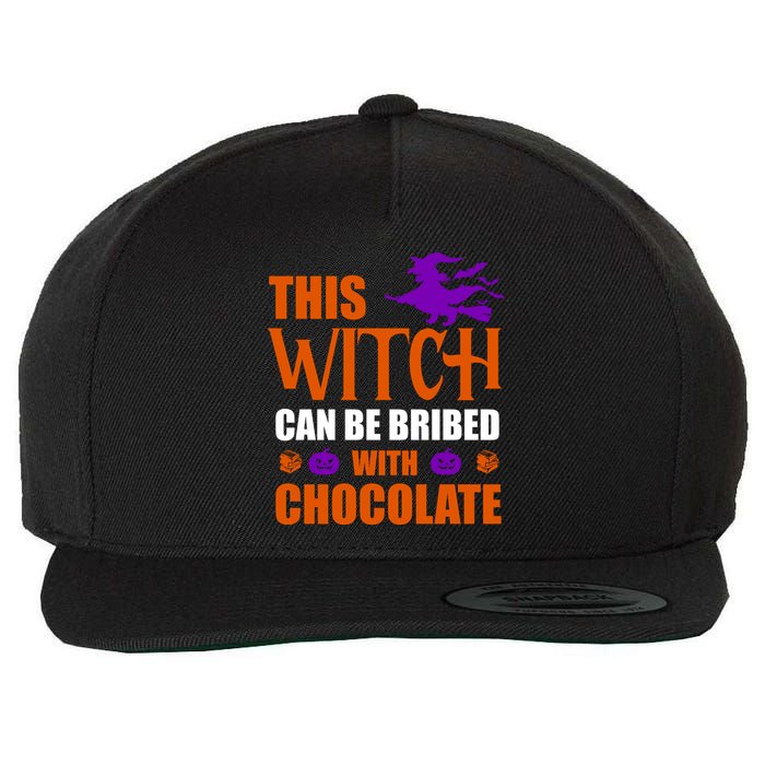 This Witch Can Be Bribed With Chocolate Wool Snapback Cap